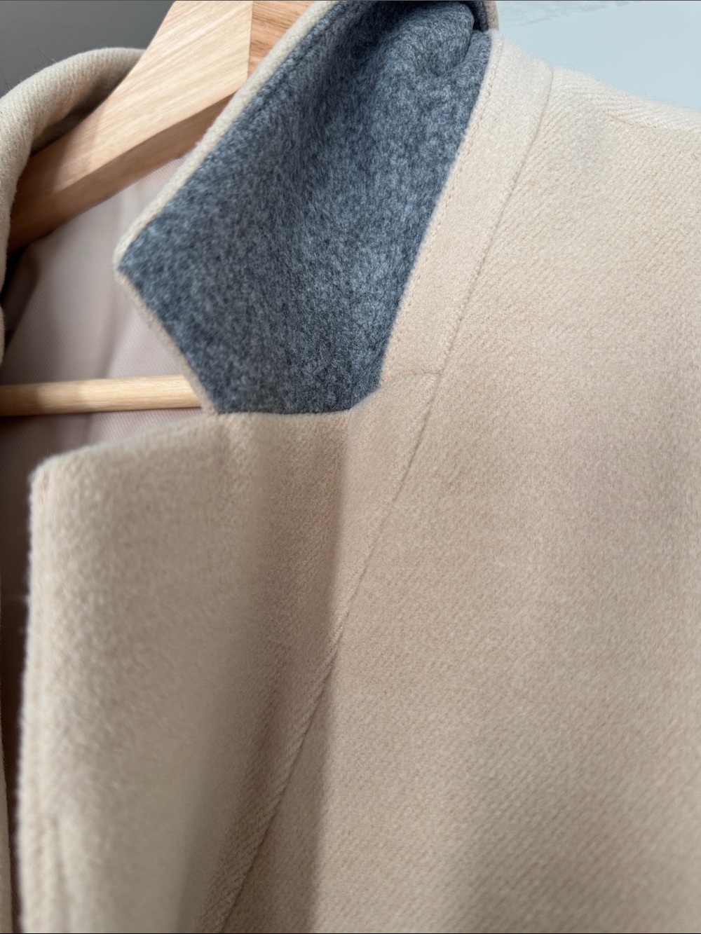 Banana Republic Double-Breasted Pea Coat in Beige with Gold Buttons - Picture 6 of 8